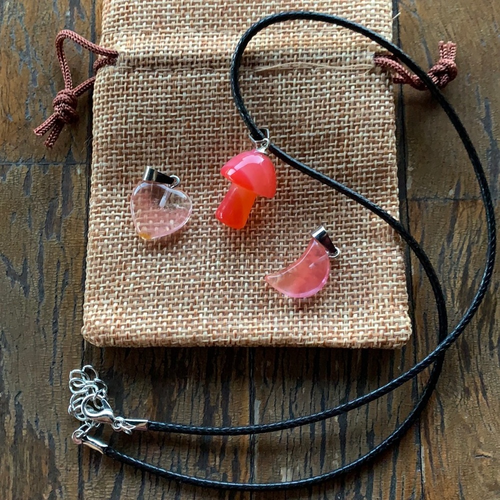 Bundle Cherry Quartz pendants Cherry Quartz Necklace Quartz Necklace